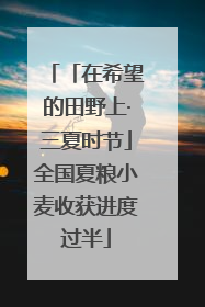 「在希望的田野上·三夏时节」全国夏粮小麦收获进度过半
