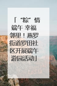 “粽”情端午 幸福邻里！燕罗街道罗田社区开展端午游园活动