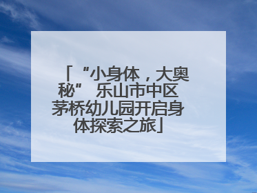 “小身体，大奥秘” 乐山市中区茅桥幼儿园开启身体探索之旅
