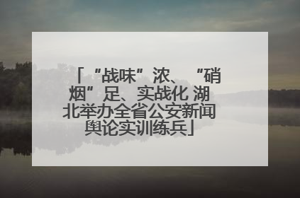 “战味”浓、“硝烟”足、实战化 湖北举办全省公安新闻舆论实训练兵