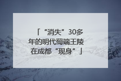 “消失”30多年的明代蜀端王陵在成都“现身”