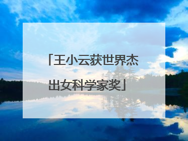 王小云获世界杰出女科学家奖