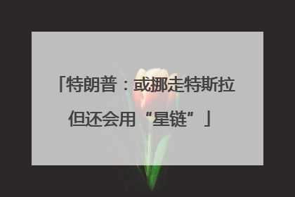特朗普：或挪走特斯拉 但还会用“星链”