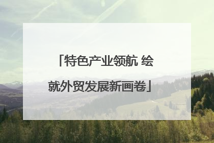 特色产业领航 绘就外贸发展新画卷