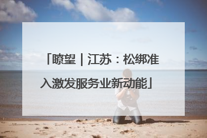 瞭望｜江苏：松绑准入激发服务业新动能