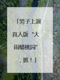 男子上演真人版“大闹蟠桃园”，抓！