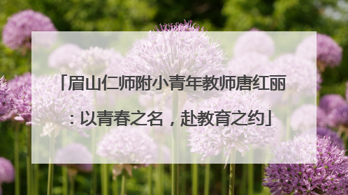眉山仁师附小青年教师唐红丽：以青春之名，赴教育之约