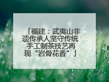 福建：武夷山非遗传承人坚守传统 手工制茶技艺再现“岩骨花香”
