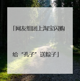 网友组团上淘宝闪购给“孔子”送粽子