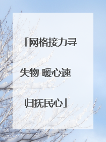 网格接力寻失物 暖心速归抚民心