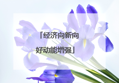 经济向新向好动能增强