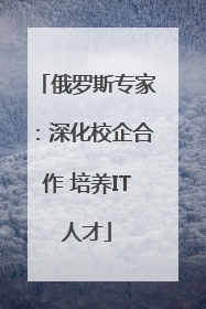 俄罗斯专家：深化校企合作 培养IT人才