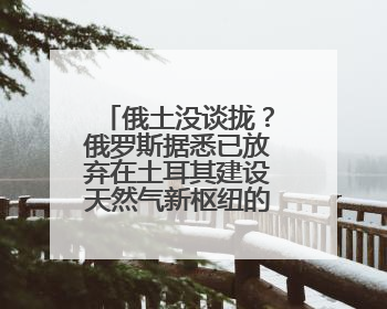 俄土没谈拢？俄罗斯据悉已放弃在土耳其建设天然气新枢纽的计划