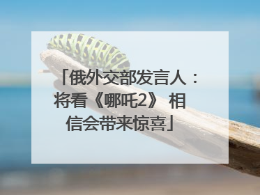 俄外交部发言人：将看《哪吒2》 相信会带来惊喜