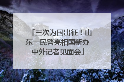 三次为国出征！山东一民警亮相国新办中外记者见面会
