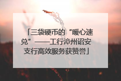 三袋硬币的“暖心速兑”——工行漳州诏安支行高效服务获赞誉