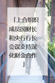 上合组织成员国财长和央行行长会议支持深化财金合作
