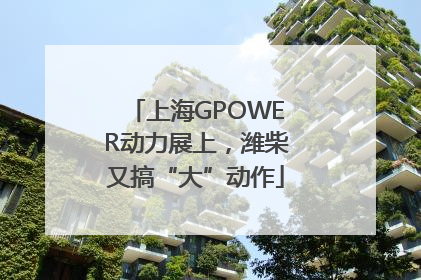 上海GPOWER动力展上，潍柴又搞“大”动作