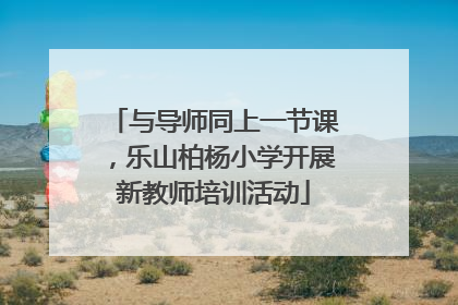 与导师同上一节课，乐山柏杨小学开展新教师培训活动