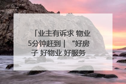 业主有诉求 物业5分钟赶到｜“好房子 好物业 好服务”系列报道④