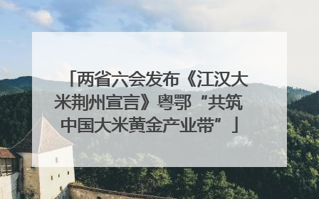 两省六会发布《江汉大米荆州宣言》粤鄂“共筑中国大米黄金产业带”