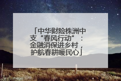 中华财险株洲中支“春风行动”：金融消保进乡村，护航春耕暖民心