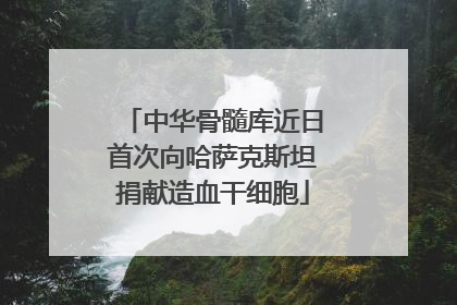 中华骨髓库近日首次向哈萨克斯坦捐献造血干细胞