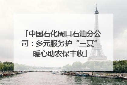中国石化周口石油分公司：多元服务护“三夏” 暖心助农保丰收