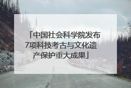 中国社会科学院发布7项科技考古与文化遗产保护重大成果