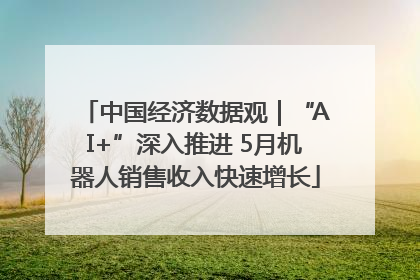 中国经济数据观｜“AI+”深入推进 5月机器人销售收入快速增长