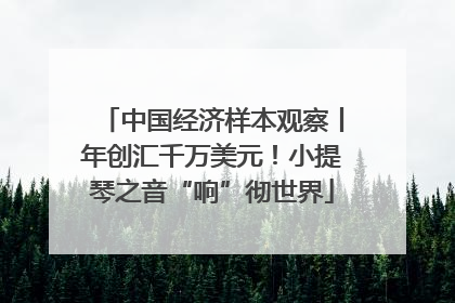 中国经济样本观察丨年创汇千万美元！小提琴之音“响”彻世界