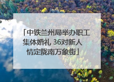 中铁兰州局举办职工集体婚礼 36对新人情定陇南万象街