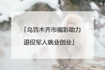 乌鲁木齐市福彩助力退役军人就业创业