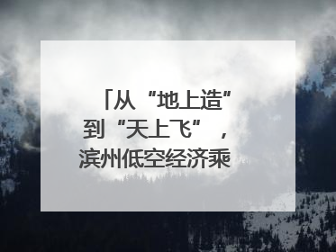 从“地上造”到“天上飞”，滨州低空经济乘势而上｜潮起渤海・网聚黄蓝