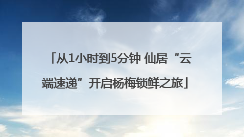 从1小时到5分钟 仙居“云端速递”开启杨梅锁鲜之旅