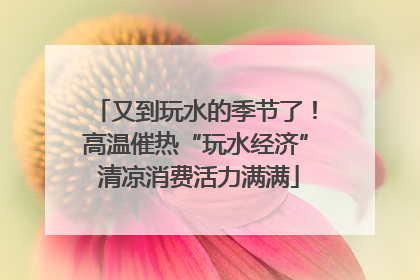 又到玩水的季节了！高温催热“玩水经济” 清凉消费活力满满