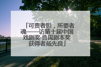 可贵者胆，所要者魂——访第十届中国戏剧奖·曹禺剧本奖获得者戴先良