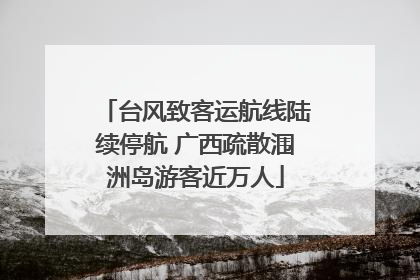 台风致客运航线陆续停航 广西疏散涠洲岛游客近万人