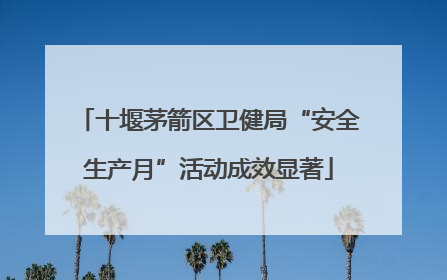 十堰茅箭区卫健局“安全生产月”活动成效显著