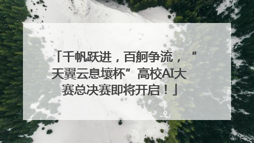 千帆跃进，百舸争流，“天翼云息壤杯”高校AI大赛总决赛即将开启！
