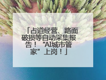 占道经营、路面破损等自动采集报告！“AI城市管家”上岗！