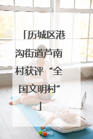 历城区港沟街道芦南村获评“全国文明村”