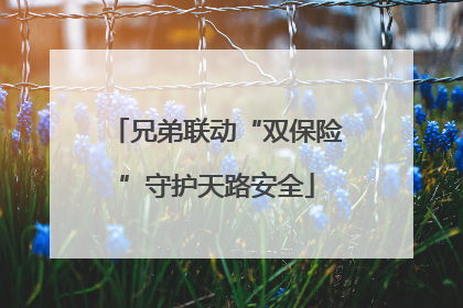 兄弟联动“双保险”守护天路安全