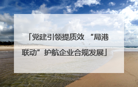 党建引领提质效 “局港联动”护航企业合规发展