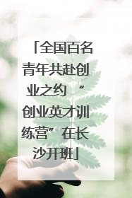 全国百名青年共赴创业之约 “创业英才训练营”在长沙开班