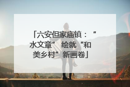 六安但家庙镇：“水文章” 绘就“和美乡村”新画卷