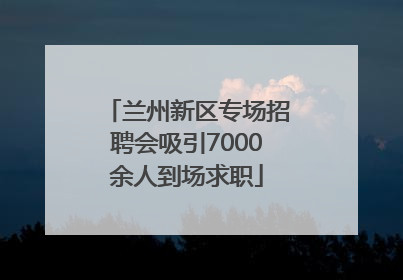 兰州新区专场招聘会吸引7000余人到场求职