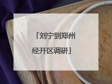 刘宁到郑州经开区调研