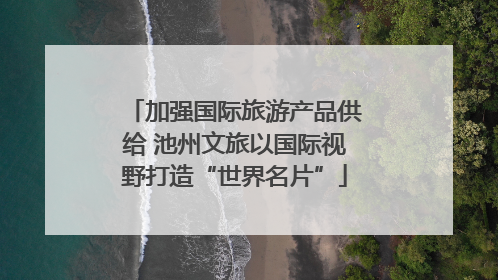 加强国际旅游产品供给 池州文旅以国际视野打造“世界名片”