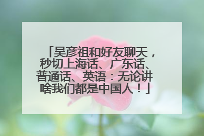 吴彦祖和好友聊天，秒切上海话、广东话、普通话、英语：无论讲啥我们都是中国人！
